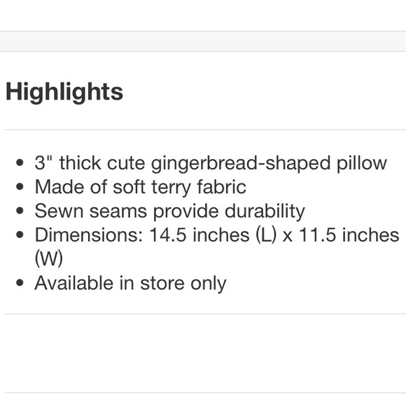 ✨FIRM✨ Target Bullseye’s Playground Christmas Holiday Gingerbread Throw Pillow - Picture 4 of 9